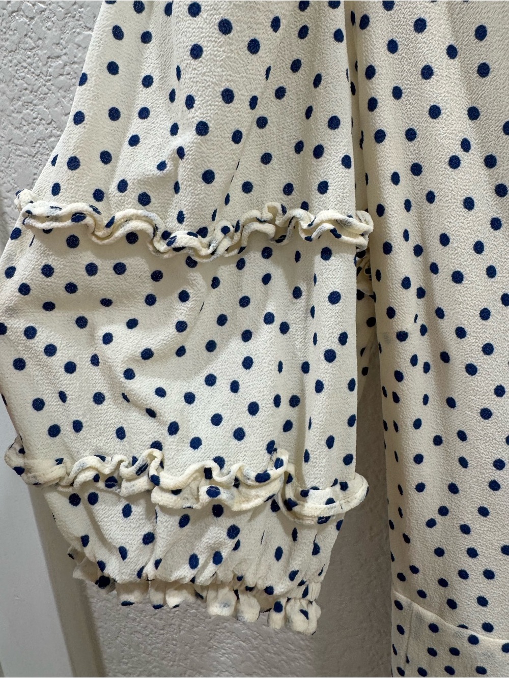 Reformation Ivory Polka Dot Wrap Midi Dress - Picture 6 of 6